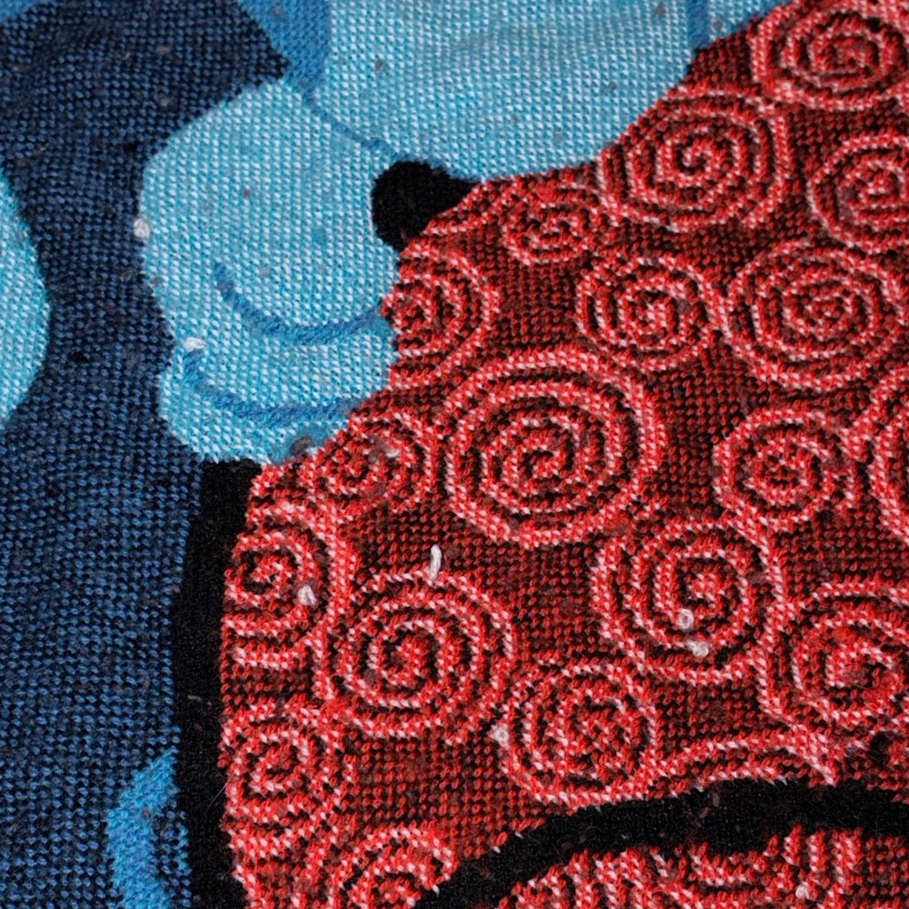 Vintage Blues Clues Woven Tapestry Throw Blanket Thinking Chair Nick Jr 38x50